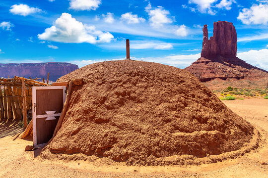 Native american hogans at Monument Valley