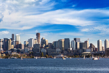Fototapeta premium Seattle cityscape at Lake Union