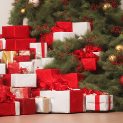 christmas tree with presents