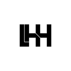lhh letter initial monogram logo design