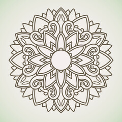 a beautiful and soothing flower-shaped mandala that combines the beauty of nature using a symmetrical shape