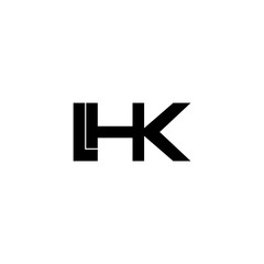 lhk letter initial monogram logo design
