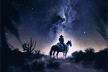 Fototapeta premium Starry night on the high plains of Montana