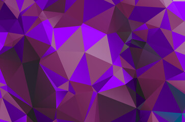 Abstract multicolor mosaic backdrop. Geometric low polygonal background. Design element for posters, business cards, presentations layouts, showcases. Raster clip art.