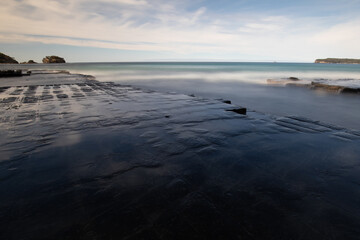 The Tessellated Pavement, located at Lufra, Eaglehawk Neck in Tasmania. It is a well known flat...