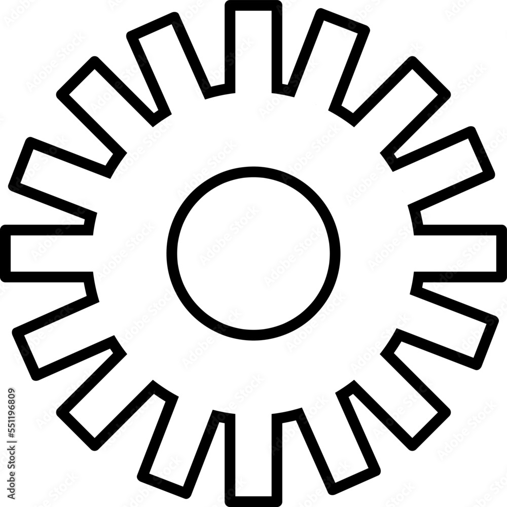 Poster Setting icon. Settings icon vector. Gear icon symbol on white background..eps
