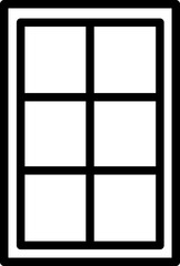 Window vector icon on white background