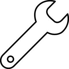 wrench icon, setting icon, glyph style on white background..eps
