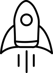 Rocket, start up icon vector flat on white background..eps
