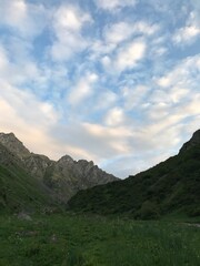 Fototapeta premium Landscape in the mountains, Terskey Alatoo mountains, Kyrgyzstan