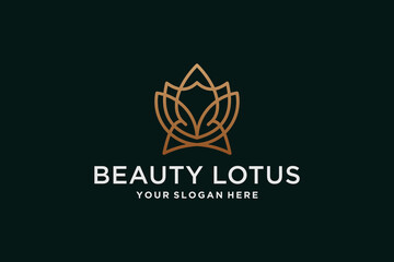 Beautiful lotus flower logo design