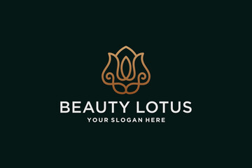 Beautiful lotus flower logo design