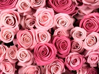 Fototapeta premium pink roses background