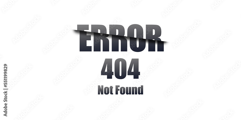 Poster 404 Not Found - Https Status Code. Illustration on white background. For Website. Error Page.
