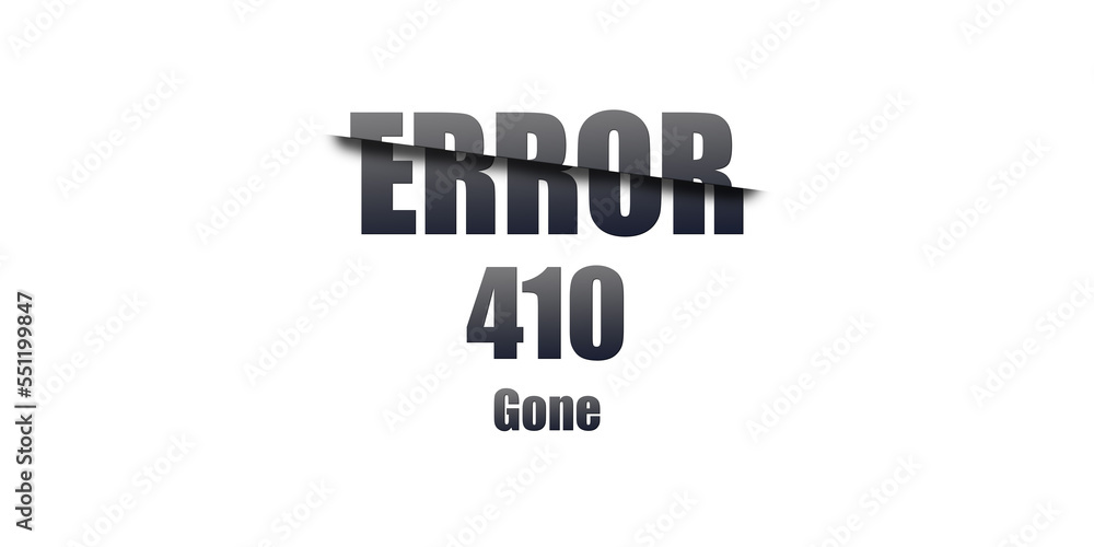 Aufkleber 410 gone - https status code. illustration on white background. for website. error page.