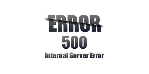 500 Internal Server Error - Https Status Code. Illustration on white background. For Website. Error Page.