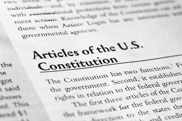 Articles of the U.S. Constitution written in business law textbook