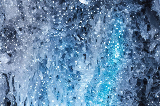 Simple frozen water drops background © ArtificialWorld