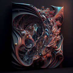 Abstract Dark Swirl , AI