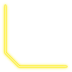 Yellow Neon Corner Line Illustration