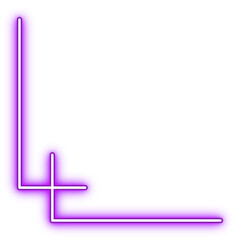 Purple Neon Corner Line Illustration