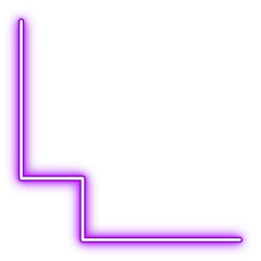 Purple Neon Corner Line Illustration