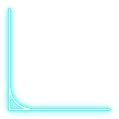 Light Blue Neon Corner Line Illustration