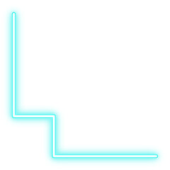 Light Blue Neon Corner Line Illustration