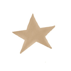 Pencil hand drawn cozy pastel beige star png illustration. Colorful children cartoon clipart on isolated transparent background. 