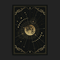 Earth and ornament geometric golden illustration © ekosuwandono