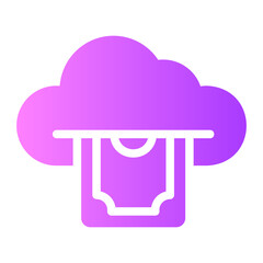cloud money gradient icon