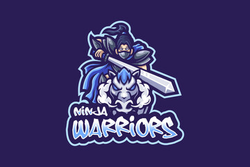 Template logo mascot suitable for sports, games, clubs, teams and more