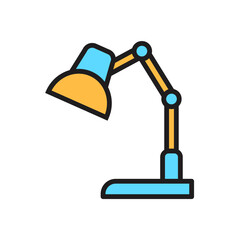 study lamp , color, icon, design, flat, style, trendy, collection, template