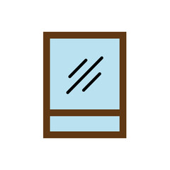 window ,icon, design, flat, style, trendy, collection, template