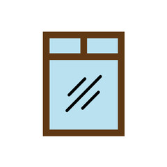 window ,icon, design, flat, style, trendy, collection, template