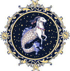 Astrological symbol on white background - Capricorn - 551209853