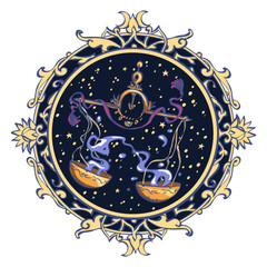 Astrological symbol on white background - Libra - 551209887