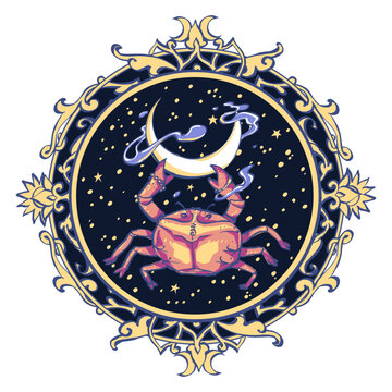 Astrological symbol on white background - Cancer