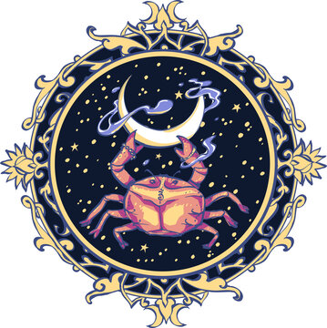 Astrological symbol on white background - Cancer
