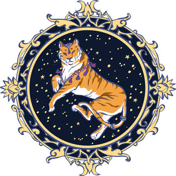 Astrological symbol on white background - Leo