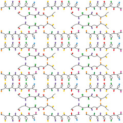 Christmas lights pattern background