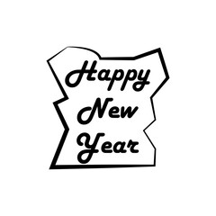 happy new year ,icon, design, flat, style, trendy, collection, template