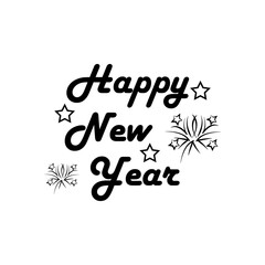 happy new year ,icon, design, flat, style, trendy, collection, template