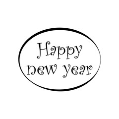happy new year ,icon, design, flat, style, trendy, collection, template
