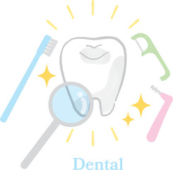 歯科予防のイメージイラスト素材