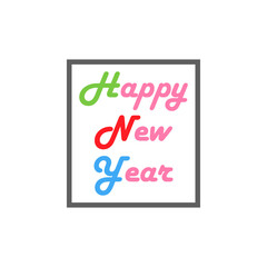 happy new year ,icon, design, flat, style, trendy, collection, template