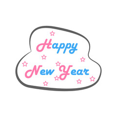 happy new year ,icon, design, flat, style, trendy, collection, template