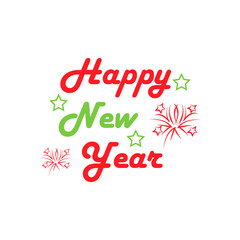 happy new year ,icon, design, flat, style, trendy, collection, template