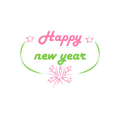 Obraz premium happy new year ,icon, design, flat, style, trendy, collection, template