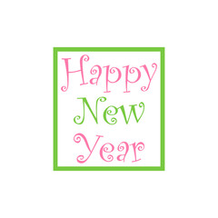 happy new year ,icon, design, flat, style, trendy, collection, template
